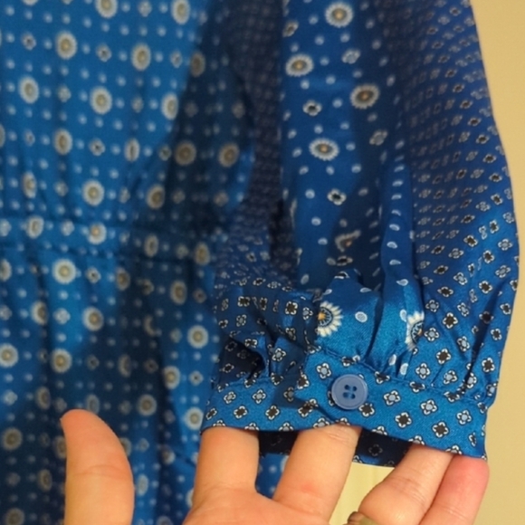 LOFT Mixed Geo Midi Dress NWT - Picture 7 of 11